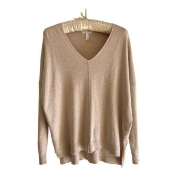 Leith Women's Beige V-Neck Pullover Sweater Size Small - Picture 1 of 5